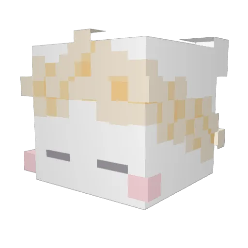 Leyur Minecraft avatar head, 3D render