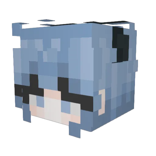 Leyyynn Minecraft avatar head, 3D render