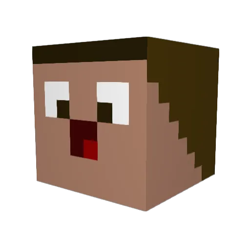 LezFox Minecraft avatar head, 3D render