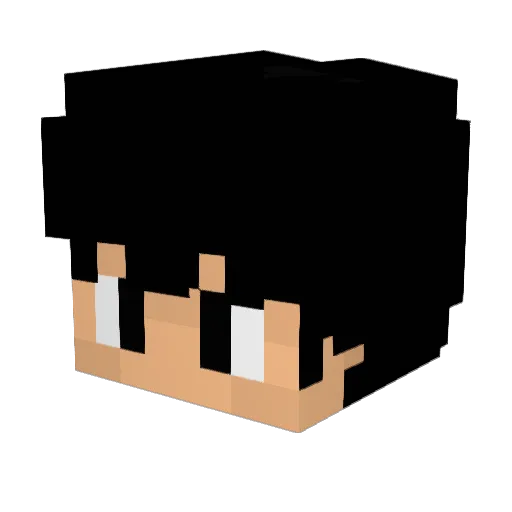 Leza_ Minecraft avatar head, 3D render