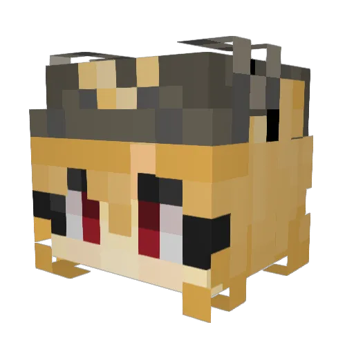 Lezaruto Minecraft avatar head, 3D render