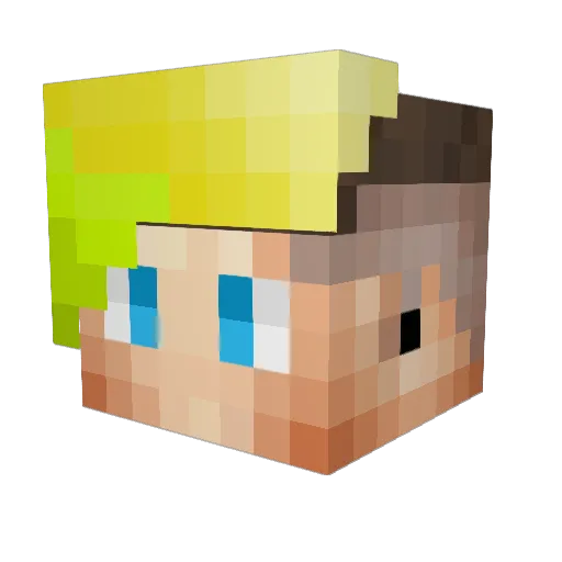 Lezcaa Minecraft avatar head, 3D render