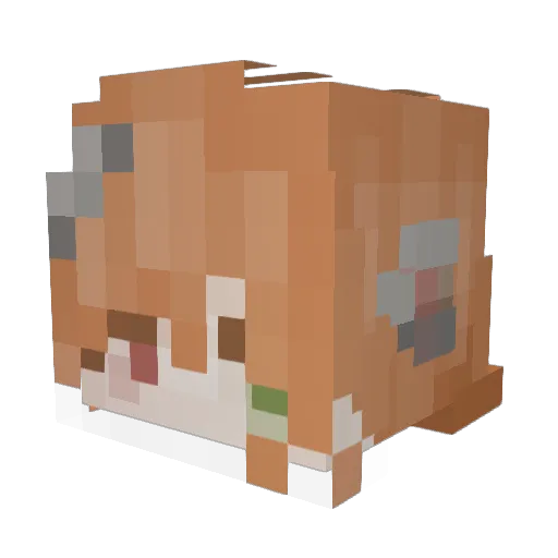 Lezhen Minecraft avatar head, 3D render