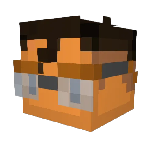 Lezsaoix Minecraft avatar head, 3D render