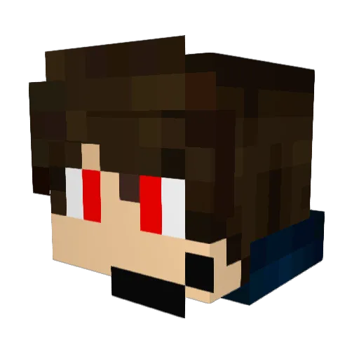 Leztyz Minecraft avatar head, 3D render