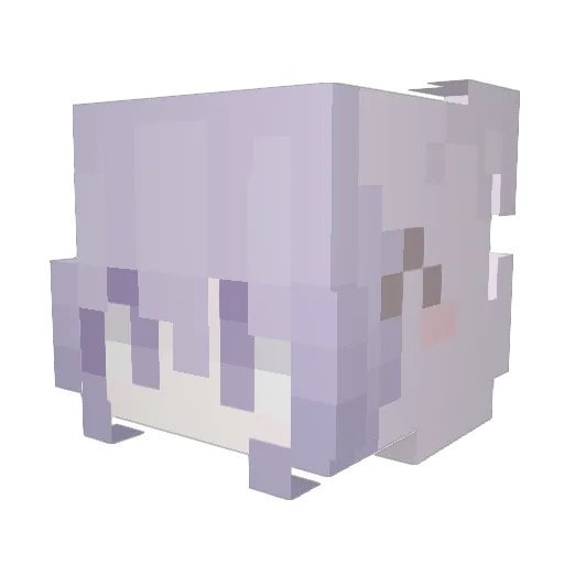 Lezuer Minecraft avatar head, 3D render