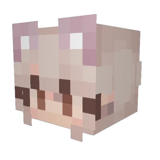 LezzyLolies Minecraft avatar head, 3D render