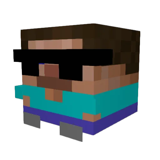 Lflu0507 Minecraft avatar head, 3D render