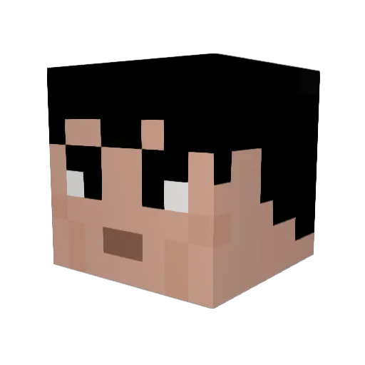Lfo08 Minecraft avatar head, 3D render