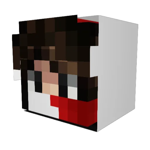 LgndMakesMusicYT Minecraft avatar head, 3D render