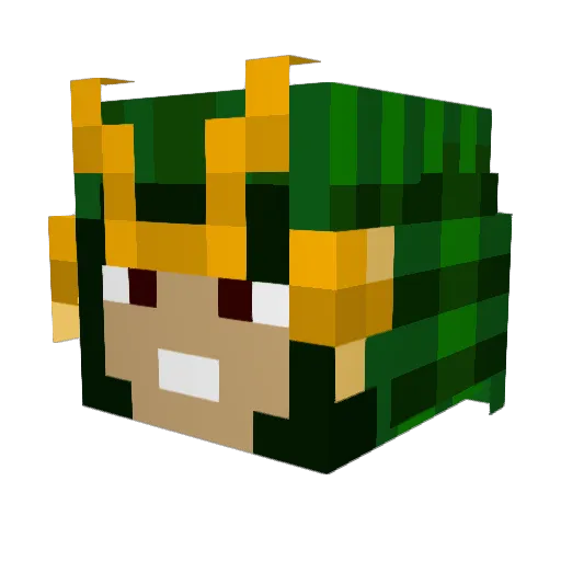 Lgshoot1 Minecraft avatar head, 3D render
