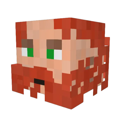 Lh91 Minecraft avatar head, 3D render