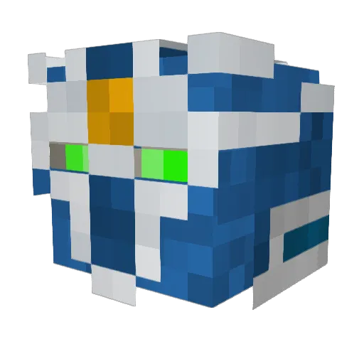 LhH0 Minecraft avatar head, 3D render