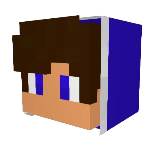LhamaAssassina Minecraft avatar head, 3D render