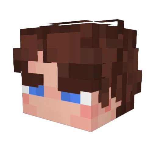 Lhawyn Minecraft avatar head, 3D render
