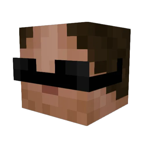 Lhenvard Minecraft avatar head, 3D render