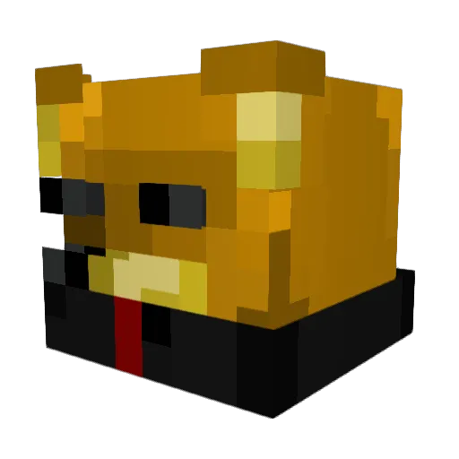 Lhesat1 Minecraft avatar head, 3D render