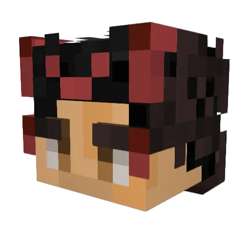 Lhiam1406 Minecraft avatar head, 3D render