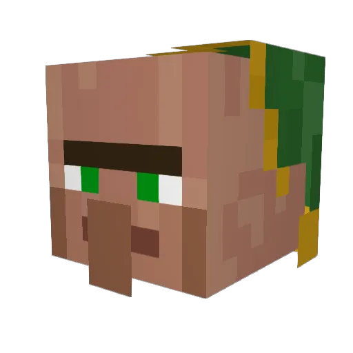 Lhobxn_ Minecraft avatar head, 3D render