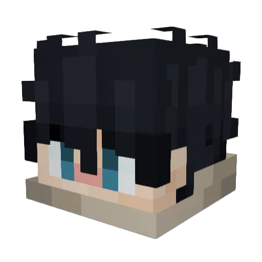 Lhucidity Minecraft avatar head, 3D render
