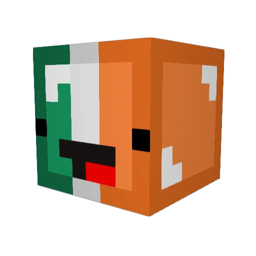 Lhus08 Minecraft avatar head, 3D render