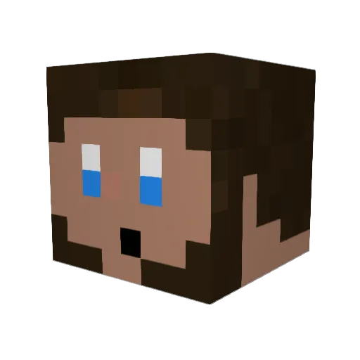 Li3d Minecraft avatar head, 3D render