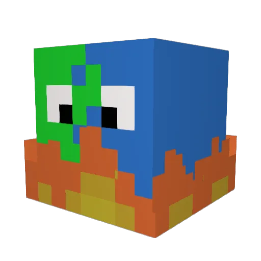 Li63 Minecraft avatar head, 3D render