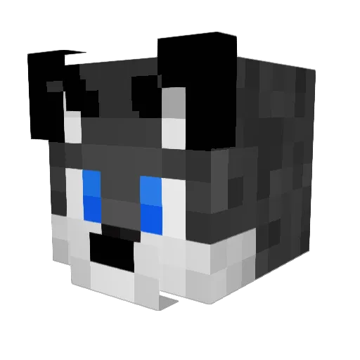 LiBa01 Minecraft avatar head, 3D render