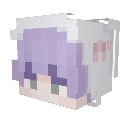 LiBevil Minecraft avatar head, 3D render