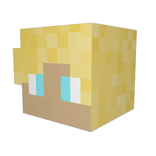 LiBrox Minecraft avatar head, 3D render