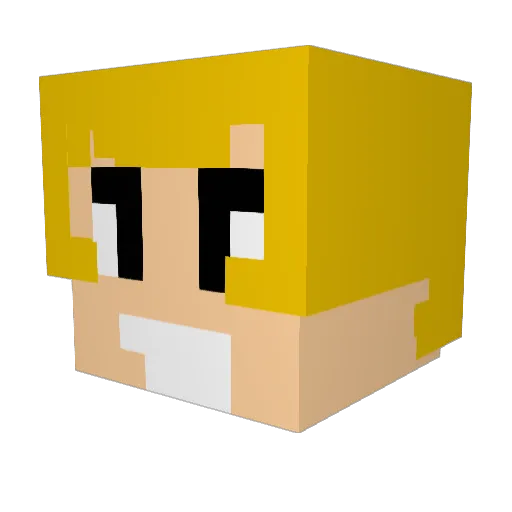 LiFaD Minecraft avatar head, 3D render