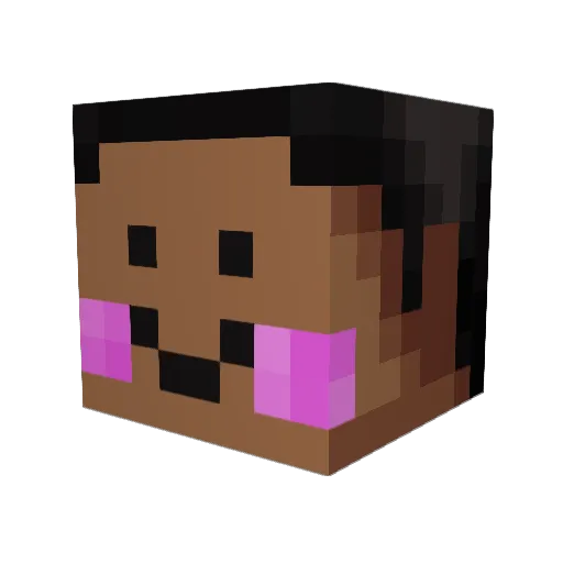 LiG3 Minecraft avatar head, 3D render