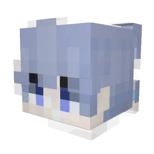 LiGeTvT Minecraft avatar head, 3D render