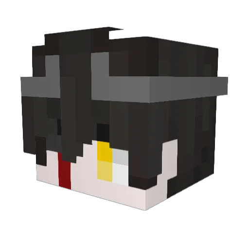 LiHuo_ Minecraft avatar head, 3D render