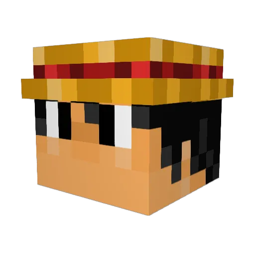 LiINIiX Minecraft avatar head, 3D render
