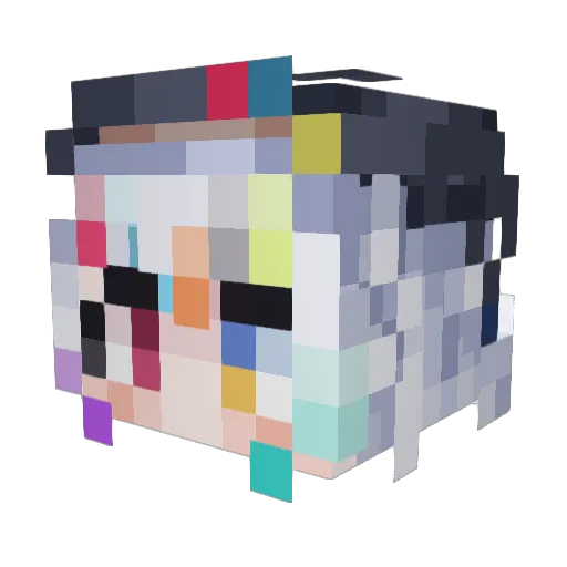 LiIci111 Minecraft avatar head, 3D render