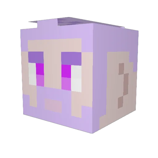 LiJesterMender Minecraft avatar head, 3D render
