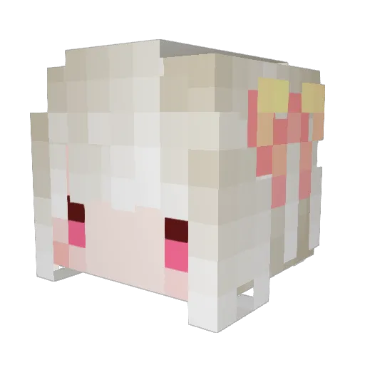 LiKung Minecraft avatar head, 3D render