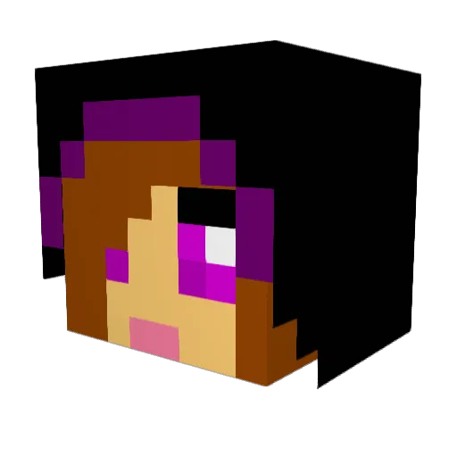LiL0 Minecraft avatar head, 3D render