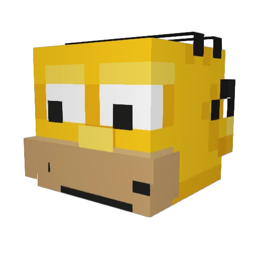 LiLGarden Minecraft avatar head, 3D render