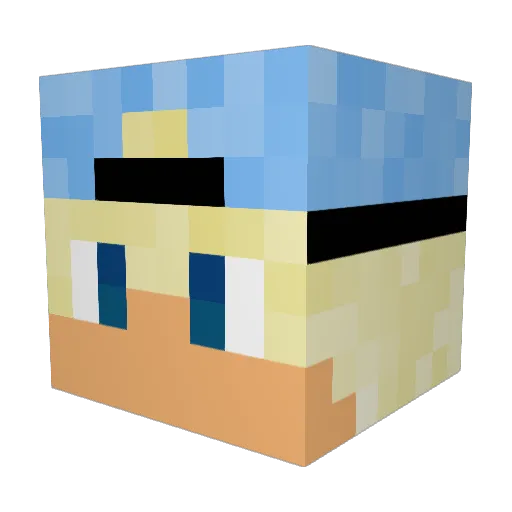 LiLGhostGod Minecraft avatar head, 3D render