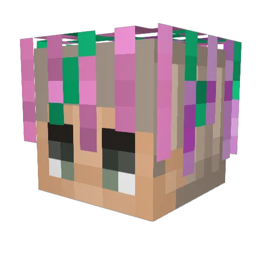 LiLHGM Minecraft avatar head, 3D render