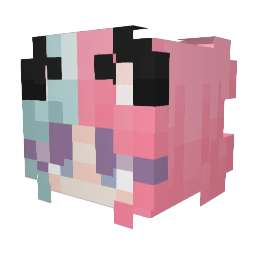 LiLKimy Minecraft avatar head, 3D render
