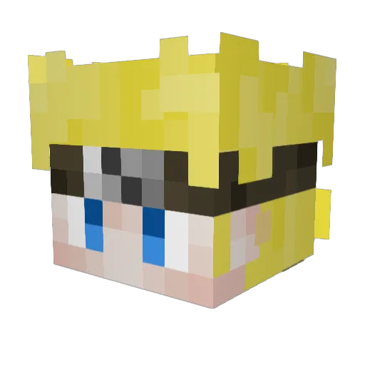 LiLKr0nix09 Minecraft avatar head, 3D render