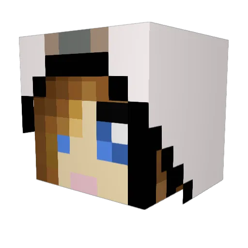 LiLMissGunny Minecraft avatar head, 3D render