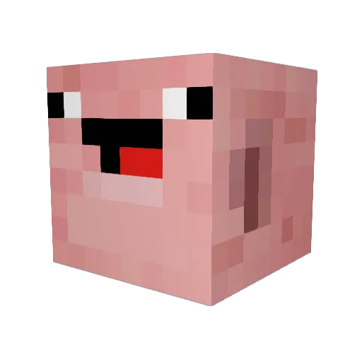 LiLPiGGG Minecraft avatar head, 3D render