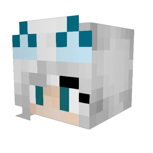 LiLbittle Minecraft avatar head, 3D render