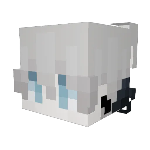 LiLiLiZi Minecraft avatar head, 3D render