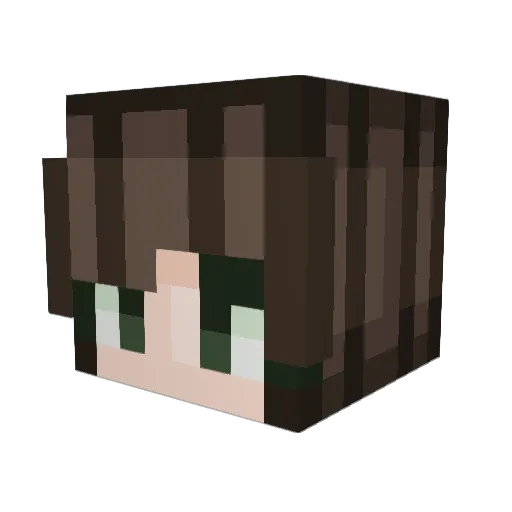 LiLimette Minecraft avatar head, 3D render