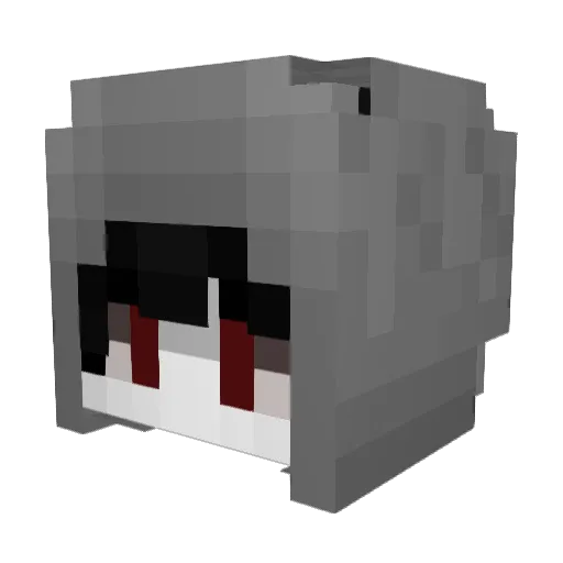 LiLusli Minecraft avatar head, 3D render